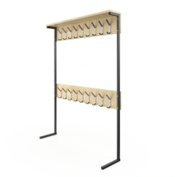 Wooden Wardrobe Hanger on Metal Frame - 2000x450x1500 mm