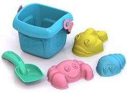 Summer Set №2 "SHKODA" (small bucket + small shovel + 3 molds)