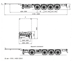 Four-Axle Container Transport Semi-Trailer AM9460-33S