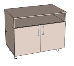 Service Cabinet with PVC Edging, Customizable Design