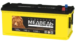 Lead-Acid Starter Battery for Internal Combustion Engines 12V 6ST-190LA "Tyumen Bear