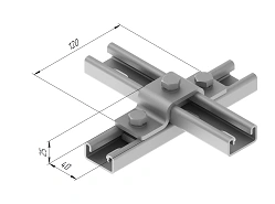 Rectangular Clamp for Profile SMUP 41x21 SMA 630