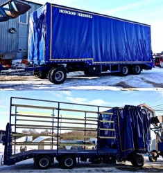 Heavy-Duty Car Trailer 83693G with Pneumatic or Spring-Suspension