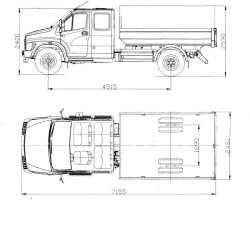 GAZ-SAZ-25072-01 Dump Truck with Rear Discharge on C42R33 Chassis
