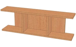 Customizable Bookshelf with Side Panels - Model PK