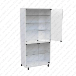 Metal Storage Cabinet with Glass Shelves SHSS.02.01