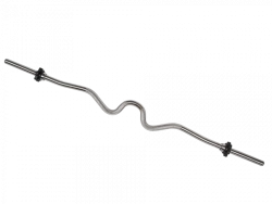 Chrome Barbell with Z-Shape and Weider Lock, 25mm Thread, 150kg Load Capacity, 5.5kg Weight