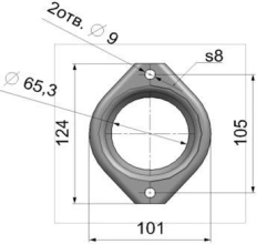 Flange for Gas Mufflers Model 3302-1206265
