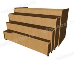 Triple Bunk Bed with Pull-Out Drawers
