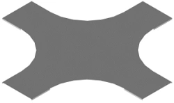 Radius Cover for Self-Supporting Cable Tray KLI 000 X, 150-1000mm