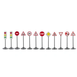 Educational Traffic Signs Game - 12 Pieces