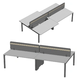 Ergonomic Office Desk with Cabinets and Cable Management