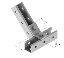 45-Degree Angle Plate with 2 Holes SMA 625
