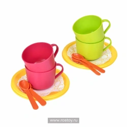 Charming Toy Tea Set "Ponaroshku" - 12 Pieces