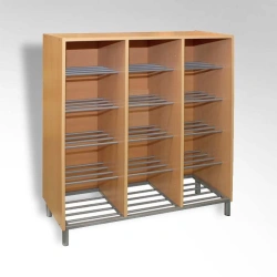 Shoe Cabinet with Metal Frame and Shelves, Model 50150