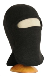 Black Half-Wool Knit Helmet Liner for Military Personnel, Type A