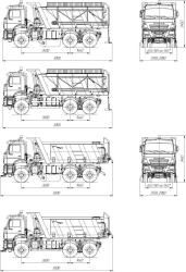 Combined Road Cleaning Machine KMD-6522S on KAMAZ-6522-53 Chassis