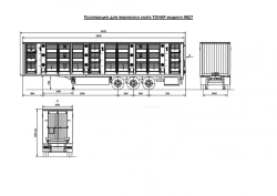 Livestock Transport Semi-Trailer Tonar Model 9827 with Axles Tonar Model 90422, 90431