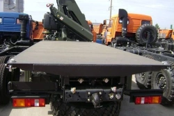 Container Transport Platform with Crane based on KAMAZ Chassis 6520, Modification 4388G5