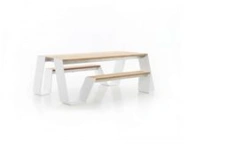 Wooden Table for Public Spaces and Outdoor Areas, Model 13012