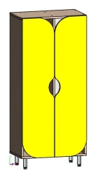 Children's Clothing Locker, 2 Sections, Model SShkD-02