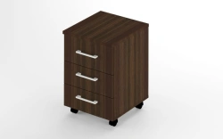 Wooden Rolling Office Cabinet, Brooklyn Series