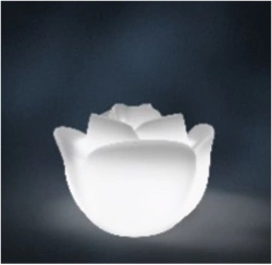 Elegant Rose-Shaped Outdoor Light with RGB Lighting, Model 210