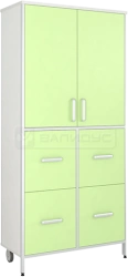 Medical Cabinet with Two Doors and Four Drawers, Model SHM-14K