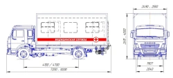 Medical Service Van on KAMAZ Chassis Type 57503 Modification 57503Z