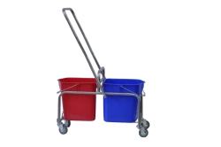 Dual Bucket Cleaning Trolley for Efficient Facility Maintenance