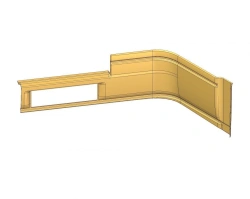 Front Podium Trim for LiAZ 529220, Part No. 529220-5107072-60