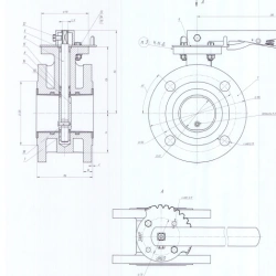 Flanged Manual Disc Valve, Cast Iron DN 65 PN 1.6 MPa IYUKL.494425.019