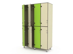 Durable HPL Plastic Wardrobe with Adjustable Feet and Accessories