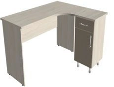 Right-Sided Corner Desk with Built-In Storage KSTum 1-3