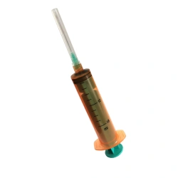 Sterile Single-Use Injection Syringes with Light-Protective Needles, 18 ml, Luer-Lock
