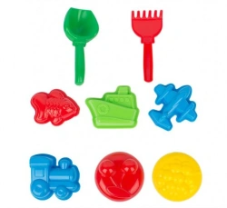 Versatile Sand Play Set with 6 Molds, Shovel, and Rake