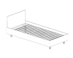 Single Bed for Hotels and Residential Use, Model K01