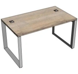 Executive Desk with O-Shaped Metal Frame KS.SRrO-14.01