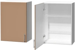 Wall-Mounted Kitchen Dish Dryer Cabinet - 1-Door Model