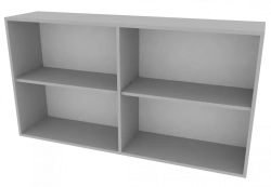 Open Wall Shelf 1300x300x700mm - Gray/White Finish