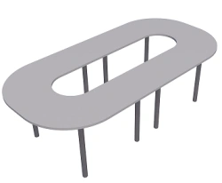 Oval Table on Metal Frame S.T.MK.9