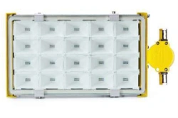 Industrial Suspended Light SSP01-20x3-220-UHL1-OP with KSV-2 Junction Box