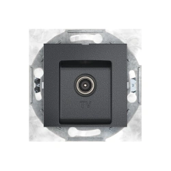 Caduceus Aling Prestige TV/FM Antenna Socket, Graphite, Art. 6012I.2