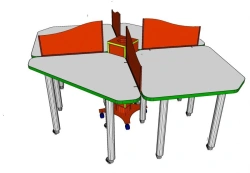 Metal Frame Workstation Box for Individual Use