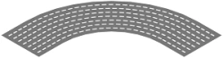 Horizontal Radius 90 Degrees Self-Supporting Cable Tray Base DKI 000 U90
