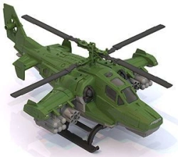 Military Helicopter Toy with Rotating Blades and Cargo Door