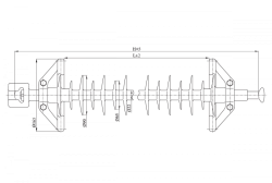 Insulator Line Suspension Rod with Protective Shell LК 120/150-I-4 GP