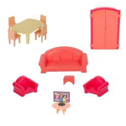 Dollhouse Living Room Furniture Set (12 Pieces)