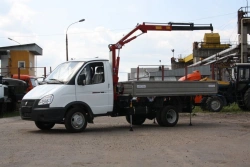 Transport Vehicle with Crane Model NR811T2S 27843B on GAZ 33027 Chassis