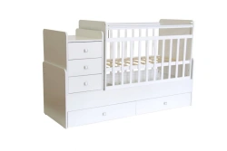 Fairy 1100 White Children's Bed with Changing Table and Rocking Mechanism
